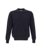 DELLA CIANA CASHMERE Polo in maglia di lana e cashmere BLUE Uomo 