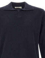 DELLA CIANA CASHMERE Polo in maglia di lana e cashmere BLUE Uomo 
