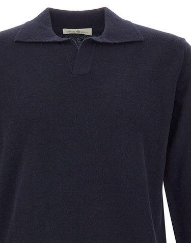 DELLA CIANA CASHMERE Polo in maglia di lana e cashmere BLUE Uomo 