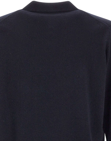 DELLA CIANA CASHMERE Polo in maglia di lana e cashmere BLUE Uomo 