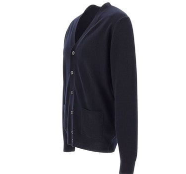 DELLA CIANA CASHMERE Cardigan in misto lana e cashmere BLUE Uomo 