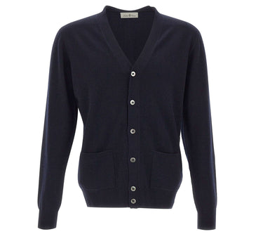 DELLA CIANA CASHMERE Cardigan in misto lana e cashmere BLUE Uomo 