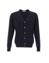 DELLA CIANA CASHMERE Cardigan in misto lana e cashmere BLUE Uomo 
