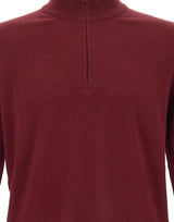 DELLA CIANA CASHMERE Maglia in misto cashmere a mezza zip RED Uomo 