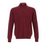 DELLA CIANA CASHMERE Maglia in misto cashmere a mezza zip RED Uomo 