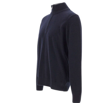 DELLA CIANA CASHMERE Maglia in misto cashmere a mezza zip BLUE Uomo 