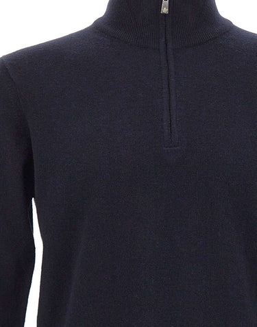 DELLA CIANA CASHMERE Maglia in misto cashmere a mezza zip BLUE Uomo 