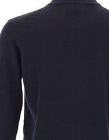 DELLA CIANA CASHMERE Maglia in misto cashmere a mezza zip BLUE Uomo 