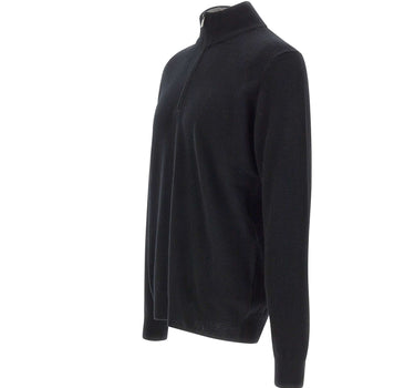 DELLA CIANA CASHMERE Maglia in misto cashmere a mezza zip BLACK Uomo 