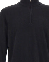 DELLA CIANA CASHMERE Maglia in misto cashmere a mezza zip BLACK Uomo 