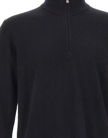 DELLA CIANA CASHMERE Maglia in misto cashmere a mezza zip BLACK Uomo 