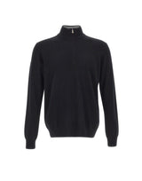 DELLA CIANA CASHMERE Maglia in misto cashmere a mezza zip BLACK Uomo 