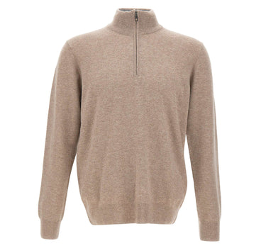 DELLA CIANA CASHMERE Maglia in misto cashmere a mezza zip BEIGE Uomo 