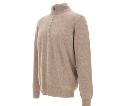 DELLA CIANA CASHMERE Maglia in misto cashmere a mezza zip BEIGE Uomo 