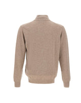 DELLA CIANA CASHMERE Maglia in misto cashmere a mezza zip BEIGE Uomo 