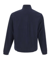DEVORE Felpa con zip in misto lana BLUE Uomo 