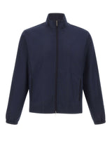 DEVORE Felpa con zip in misto lana BLUE Uomo 