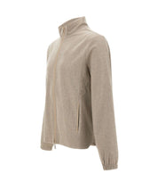 DEVORE Felpa con zip in misto lana BEIGE Uomo 