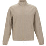 DEVORE Felpa con zip in misto lana BEIGE Uomo 