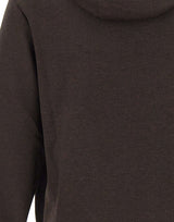 DEVORE Felpa con zip in misto lana BROWN Uomo 