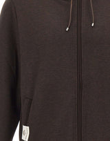 DEVORE Felpa con zip in misto lana BROWN Uomo 