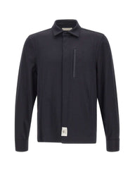 DEVORE Camicia in misto lana BLUE Uomo 