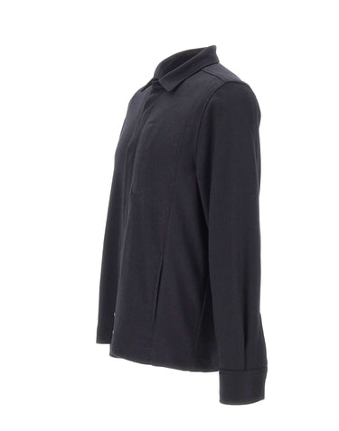 DEVORE Camicia in misto lana BLUE Uomo 