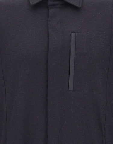 DEVORE Camicia in misto lana BLUE Uomo 