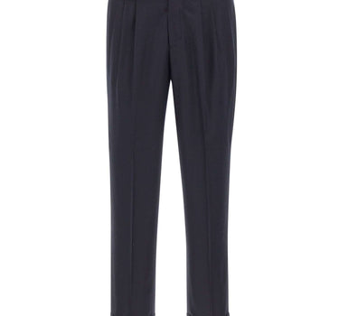 DEVORE Pantaloni in misto lana e cashmere BLUE Uomo 