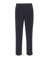 DEVORE Pantaloni in misto lana e cashmere BLUE Uomo 