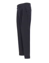 DEVORE Pantaloni in misto lana e cashmere BLUE Uomo 