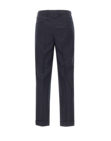 DEVORE Pantaloni in misto lana e cashmere BLUE Uomo 