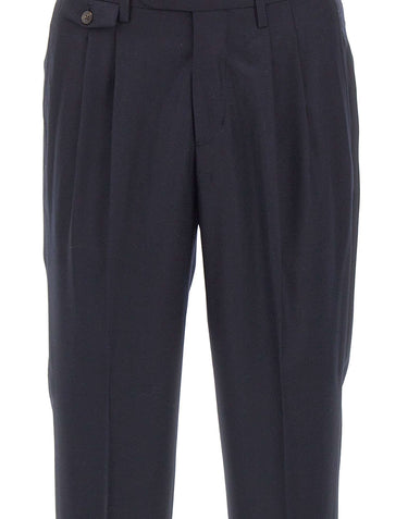 DEVORE Pantaloni in misto lana e cashmere BLUE Uomo 