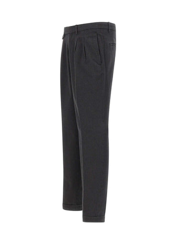 DEVORE Pantaloni in misto cotone BLACK Uomo 