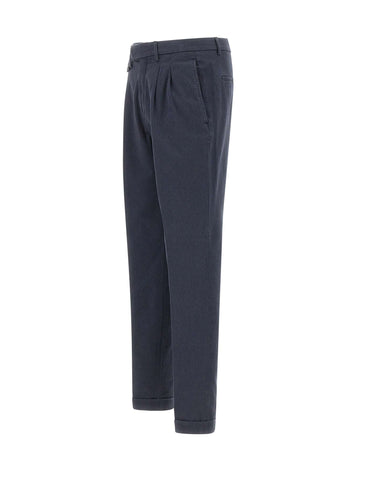 DEVORE Pantaloni in misto cotone BLUE Uomo 