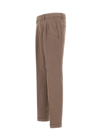 DEVORE Pantaloni in misto cotone BROWN Uomo 