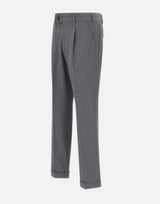DEVORE Pantalone in misto lana GREY Uomo 