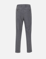 DEVORE Pantalone in misto lana GREY Uomo 