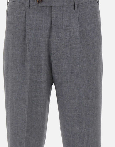 DEVORE Pantalone in misto lana GREY Uomo 