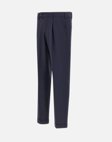 DEVORE Pantalone in misto lana BLUE Uomo 