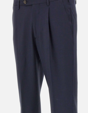 DEVORE Pantalone in misto lana BLUE Uomo 