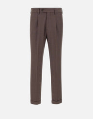 DEVORE Pantalone in misto lana BROWN Uomo 