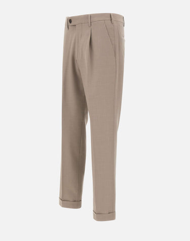 DEVORE Pantalone in misto lana BEIGE Uomo 