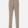 DEVORE Pantalone in misto lana BEIGE Uomo 