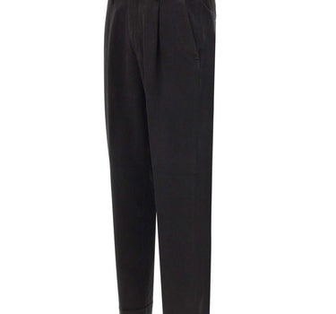 DEVORE Pantaloni in cotone BLACK Uomo 
