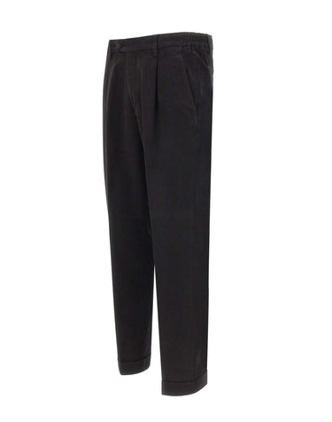 DEVORE Pantaloni in cotone BLACK Uomo 