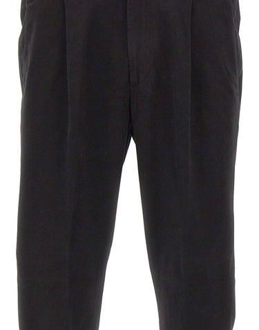 DEVORE Pantaloni in cotone BLACK Uomo 