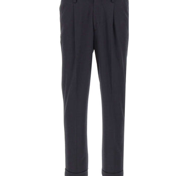 DEVORE Pantaloni in misto lana con pinces BLUE Uomo 