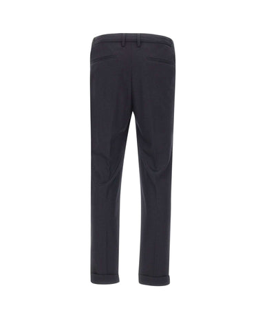 DEVORE Pantaloni in misto lana con pinces BLUE Uomo 