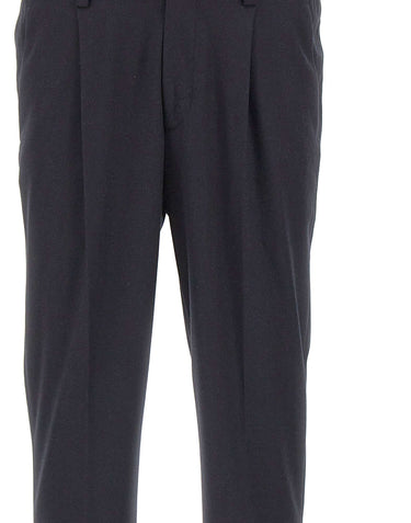DEVORE Pantaloni in misto lana con pinces BLUE Uomo 